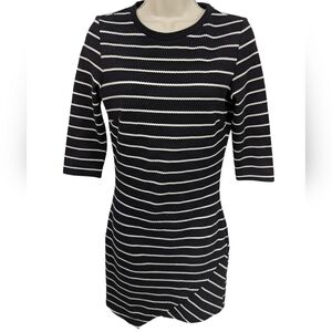 Mango Striped Bodycon Dress Sz XS